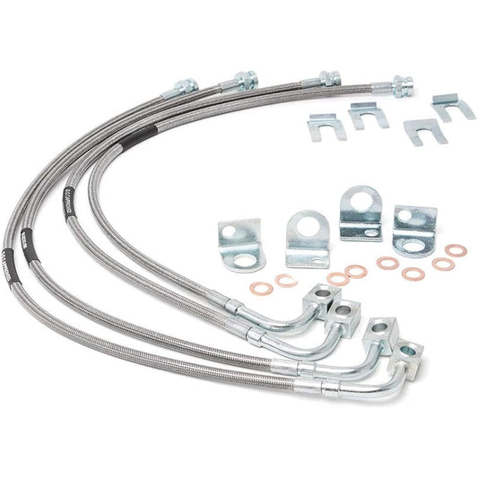 ROUGH COUNTRY Stainless steel brake line front & rear stainless steel