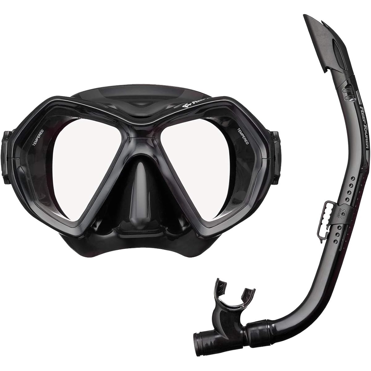REEF TOURER Snorkeling Snorkel 2 Eyes Mask 2 Piece Set Silicone RC0106