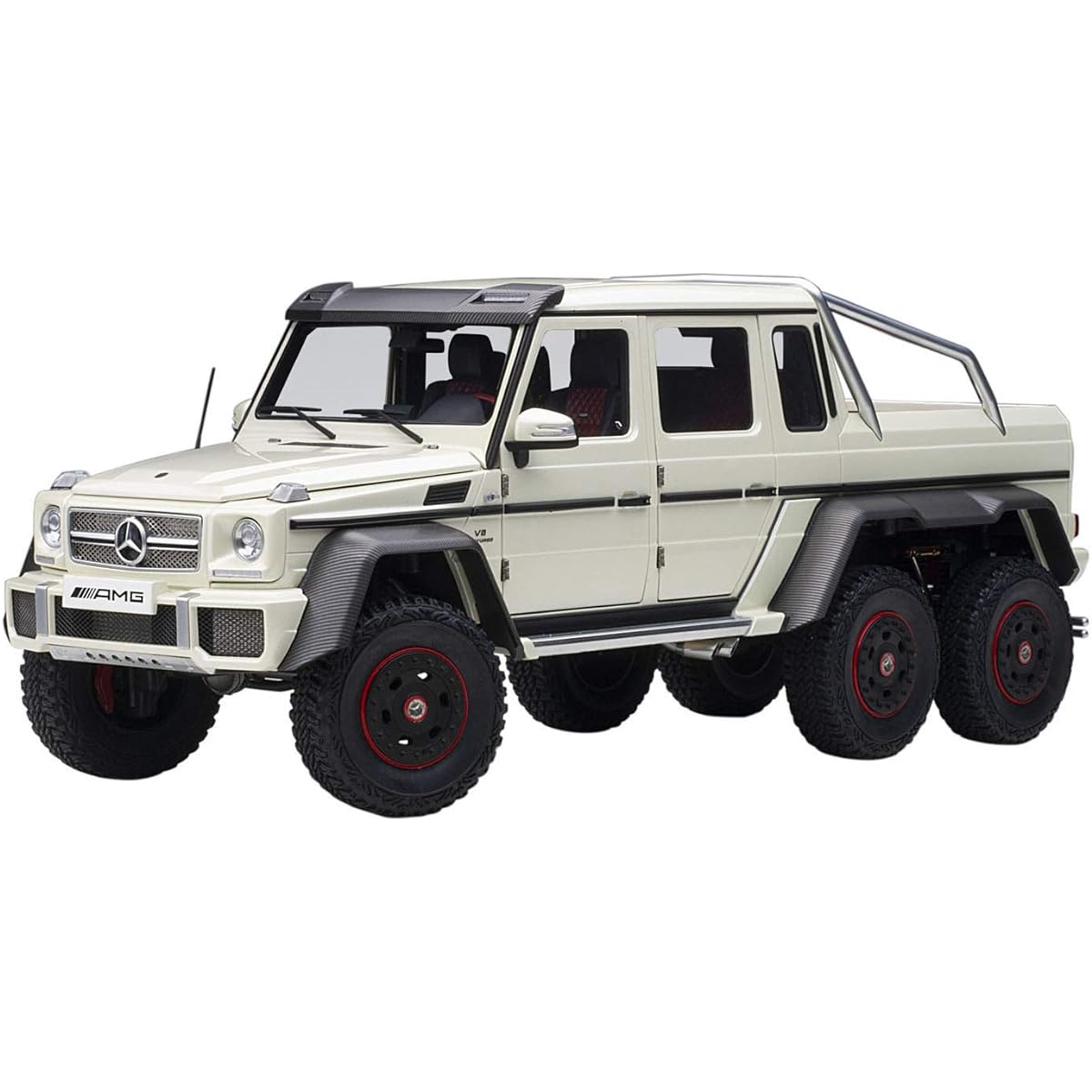 AUTOart 1/18 Mercedes-Benz G63 AMG 6X6 Pearl White Finished Product 76307