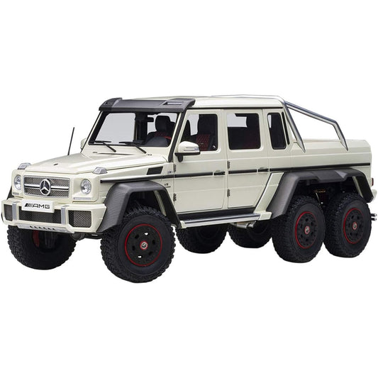 AUTOart 1/18 Mercedes-Benz G63 AMG 6X6 Pearl White Finished Product 76307