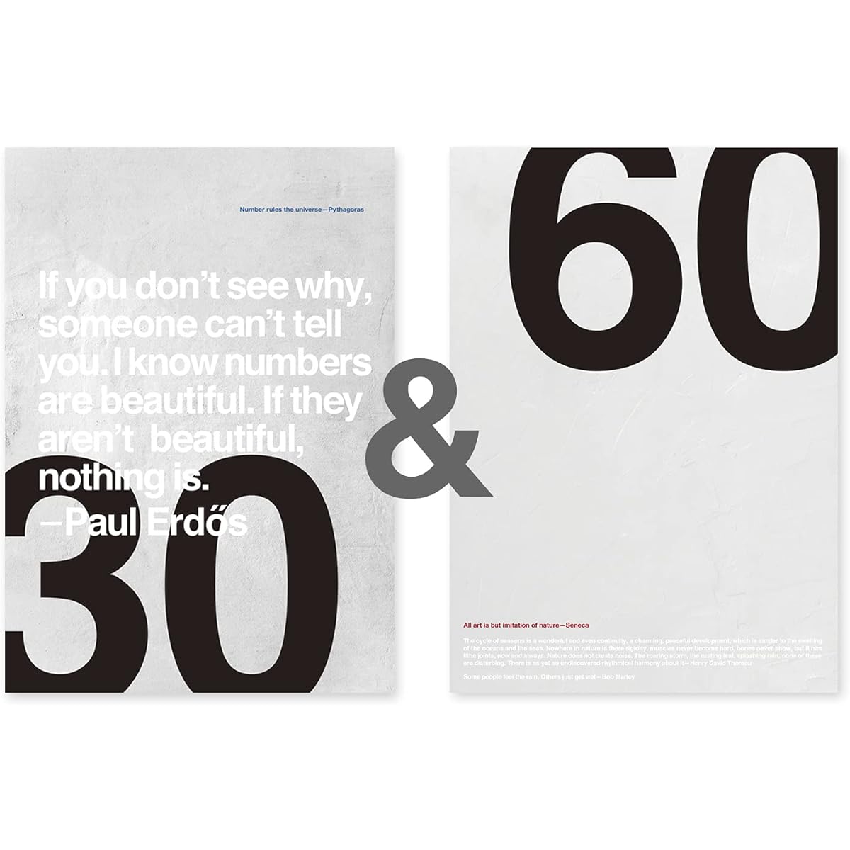 7e8 Design Design Poster for Interior "30" (English) Quote Poster (Domestic Packing) Interior Living Stylish (50x70cm No Frame)