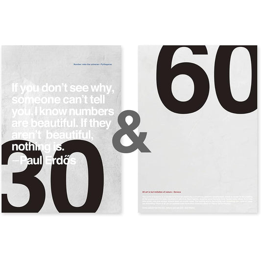 7e8 Design Design Poster for Interior "30" (English) Quote Poster (Domestic Packing) Interior Living Stylish (50x70cm No Frame)