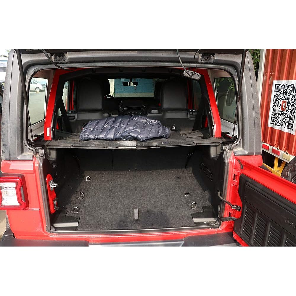 Jeep Wrangler JL 2018+ Jeep Wrangler JL Trunk Curtain 4 Door Ribbon Edition JL Accessories Fashionable 47X36CM/1.2kg Black