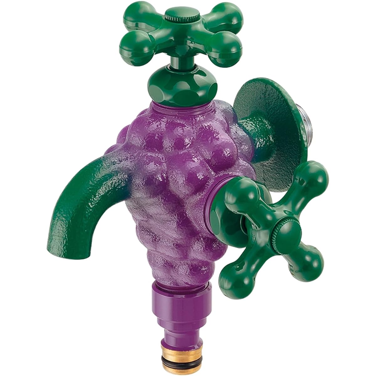 Kakudai garden faucet garden tap double mouth "grape" 722-700-13