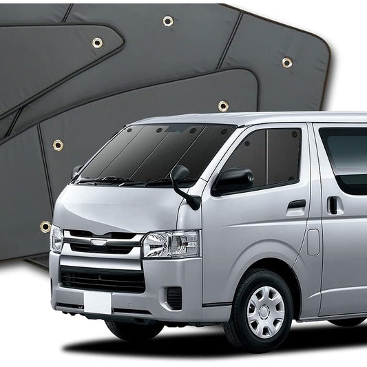 Hiace 200 Series 1~7 Standard Width Curtain Sunshade Sleeping in Car Goods Privacy Sunshade Front ``01s-a002-fu''