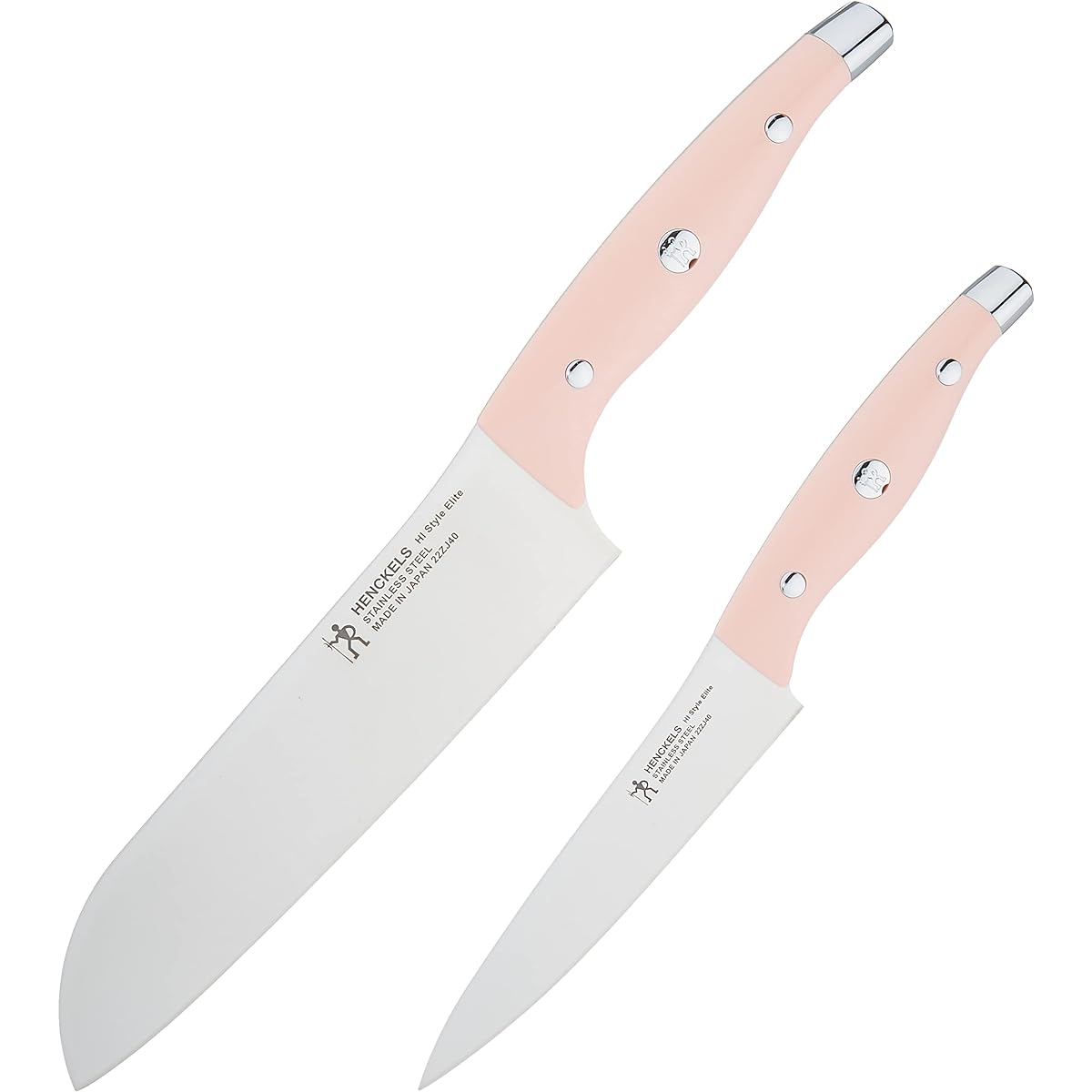 HENCKELS "HI Style Elite Starter Set Santoku Knife/Petty Knife Peach Made in Japan" Gift Set Housewarming Gift Bridal Made in Seki City, Gifu Prefecture [Authorized Japanese Product] 16887-002