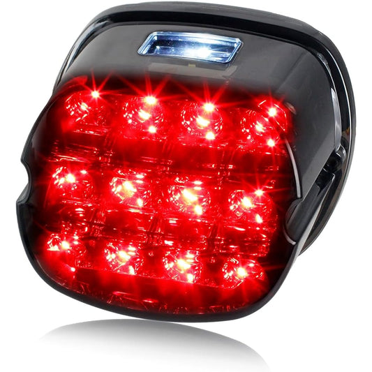 QUASCO Smoke LED Brake Tail Light Motorcycle Rear Taillight Compatible with Harley Dyna Road King Electra Glide Softail Sportster Fat Boy Iron 883 Touring