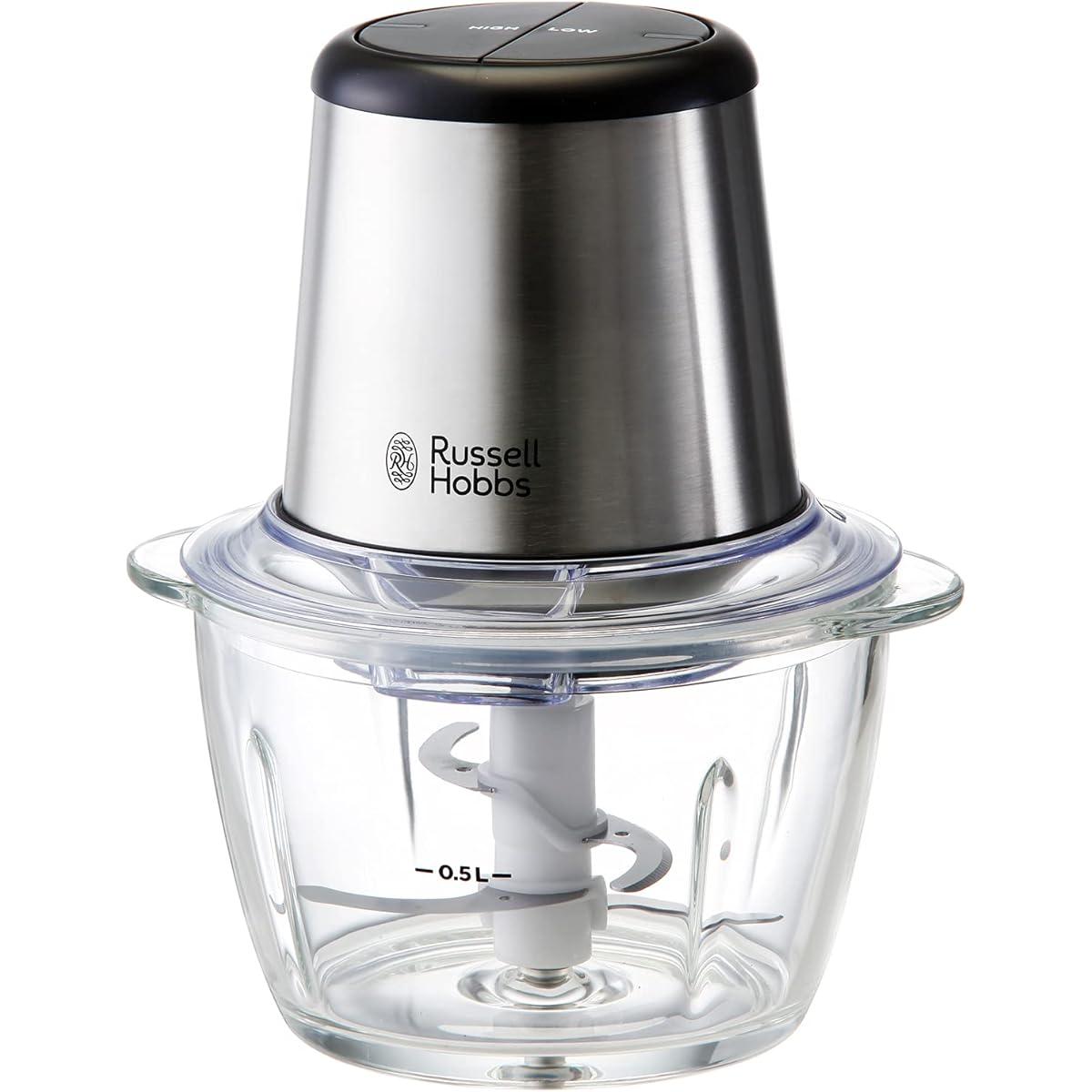 Oishi and Associates Russell Hobbs Food Processor Electric Food Mixer 4-in-1 0.5L Mini Chopper Silver 7820JP