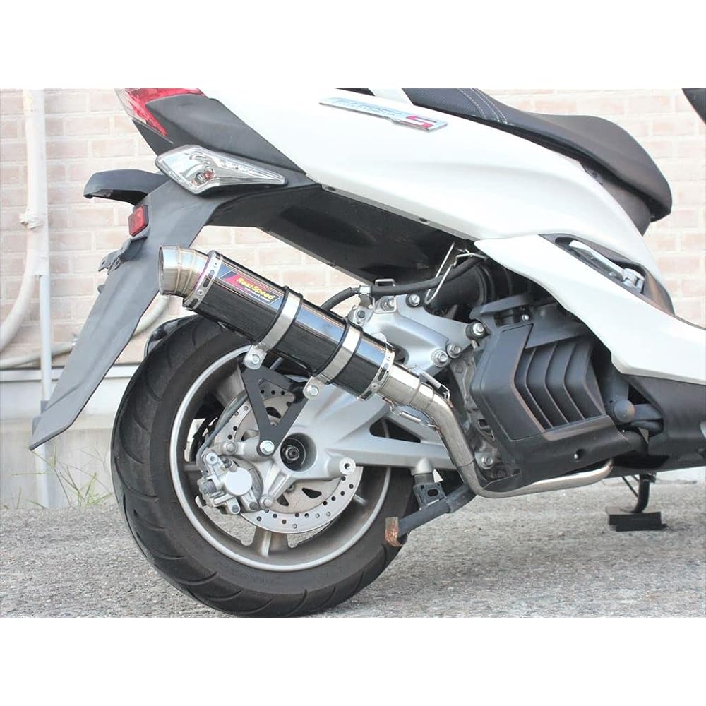 Realspeed Yamaha Majesty S (SG28J/SG52J) Bike Muffler Blade Stainless Steel Black Color Muffler MAJESTY-S RSP-BLA-206