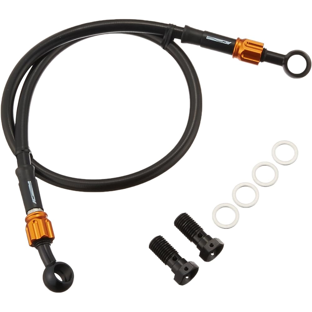 AC Performance Line (AC-PERFORMANCELINE) Brake Hose (Motard) [Socket Black/Gold] [D-TRACKER('98-'07)/250SB] For Rear