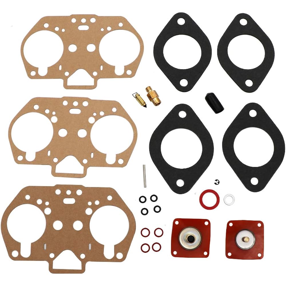KIPA Carburetor Rebuild Repair Kit Weber 40IDF 44IDF 48IDF 40mm 44mm 48mm IDF Carb OEM Number 92.3240.05 92-3240-05 92324005 Mounting Gasket Needle Seat Diaphragm O-Ring