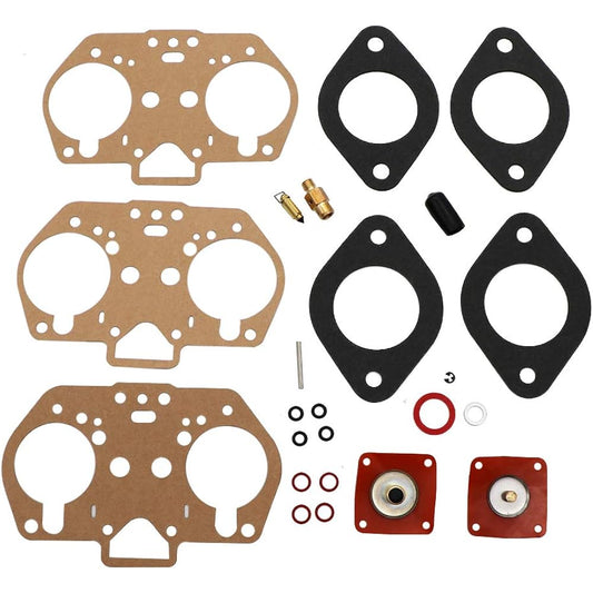 KIPA Carburetor Rebuild Repair Kit Weber 40IDF 44IDF 48IDF 40mm 44mm 48mm IDF Carb OEM Number 92.3240.05 92-3240-05 92324005 Mounting Gasket Needle Seat Diaphragm O-Ring