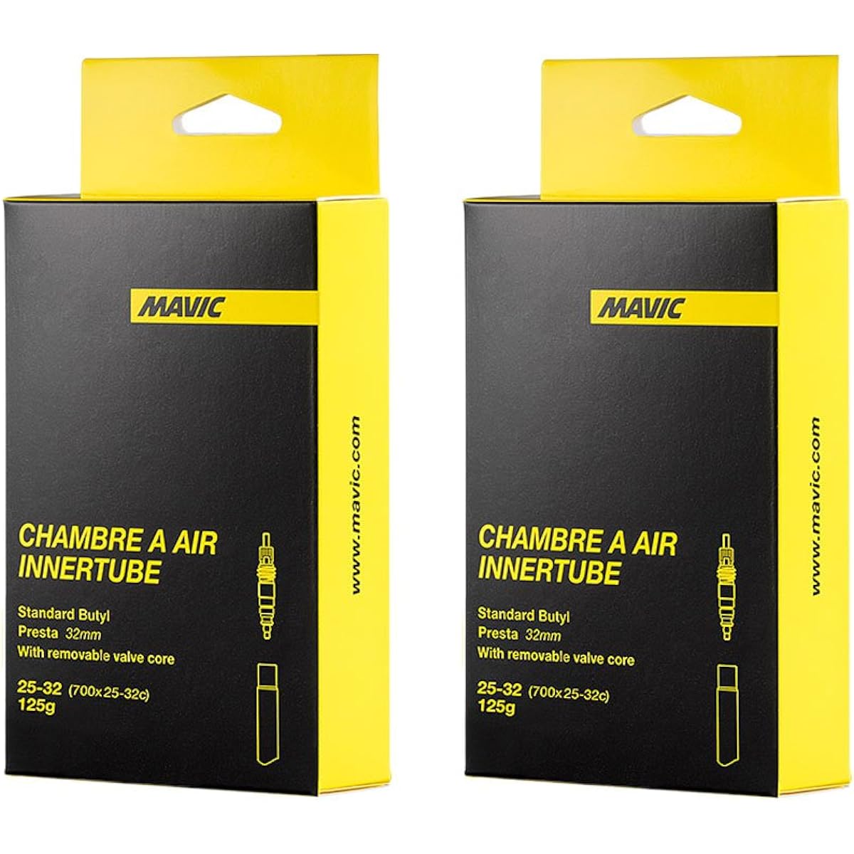 MAVIC Road Inner Tube 700 x 25/32c Removable Valve (Presta 32mm) Set of 2 [Parallel Import]