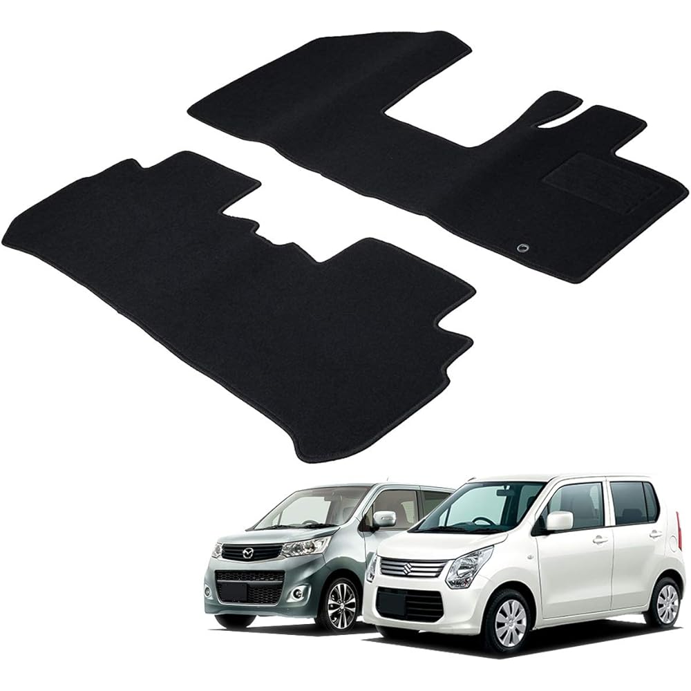 Fenice Car Mat Floor Mat Domestic Production (Suzuki Wagon R Wagon R Stingray/Mazda Flare Flare Custom Style Old Model) Black Anti-Slip Shape Resistant to Slip Car Mat (Car Parts Specialty Store)