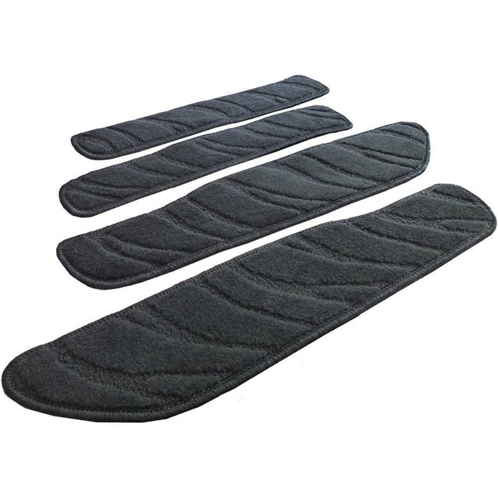 Fenice Car Mat Step Mat Domestic Production (Toyota Vellfire Vellfire Hybrid 30 Series) <Velcro Type / 3M Super Strong Double-Sided Tape Included> Wave Black Anti-Slip Shape Resistant to Slip Car Mat (Car Parts Specialty Store)