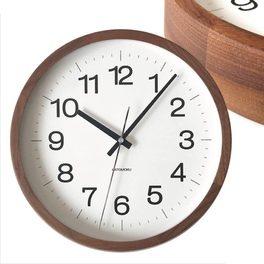 KATOMOKU muku clock 16 walnut continuous second hand km-113WA φ306mm (radio clock)