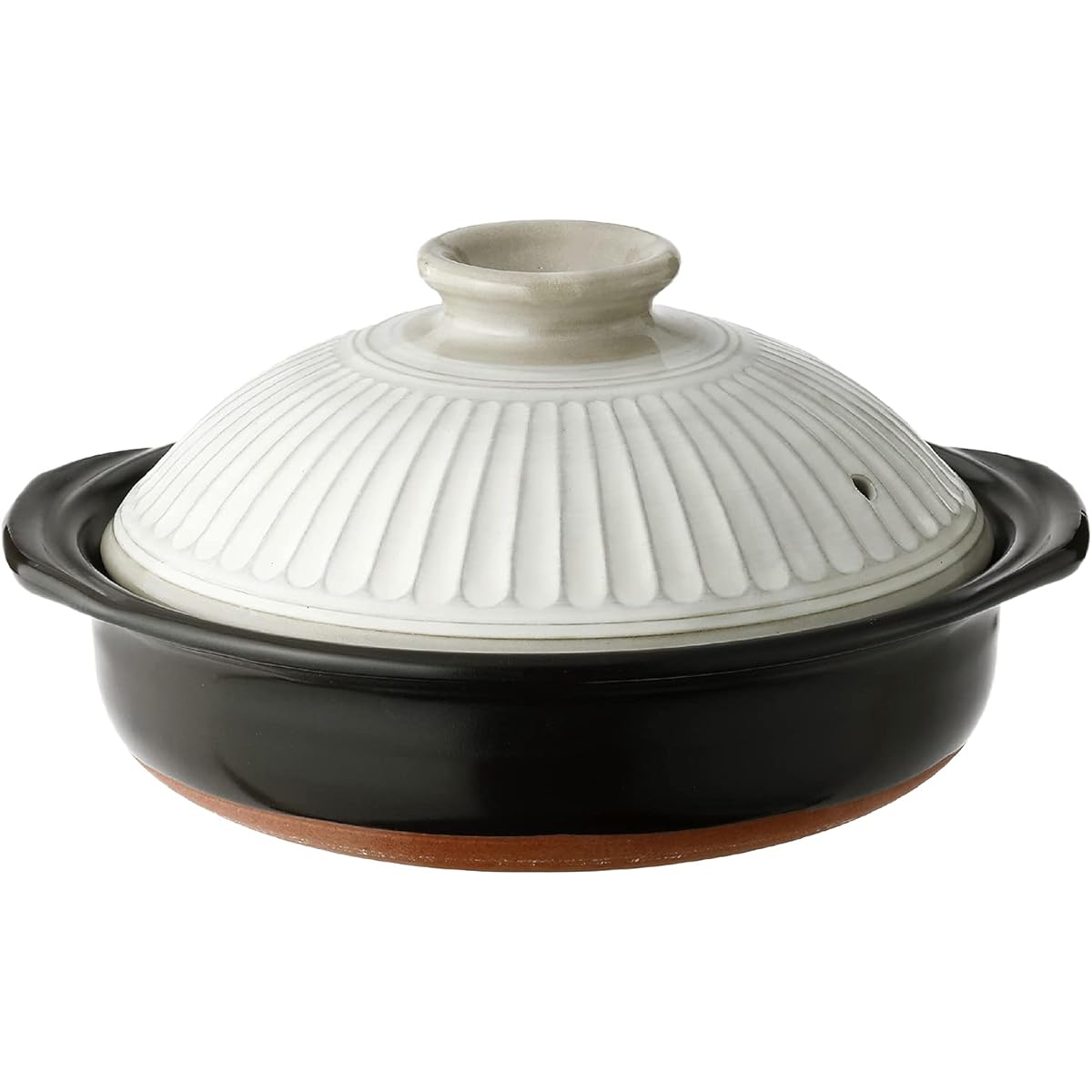 Ginpo Pottery Earthen Pot Kikuka Konabiki No. 9 For 3-4 people Approx. 2700ml Open flame compatible Banko Ware Made in Japan 91091