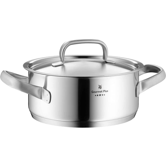 WMF Gourmet Plus Low Casserole 20cm IH Gas Fire Compatible Two-handed Pot W0722206030