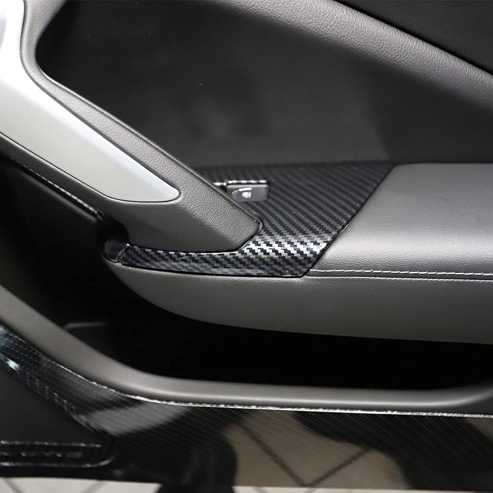 Carbon Fiber Window Lift Trim Switch Switch Panel Decoration Chevrolet Corvette C7 2014-2019 Accessories
