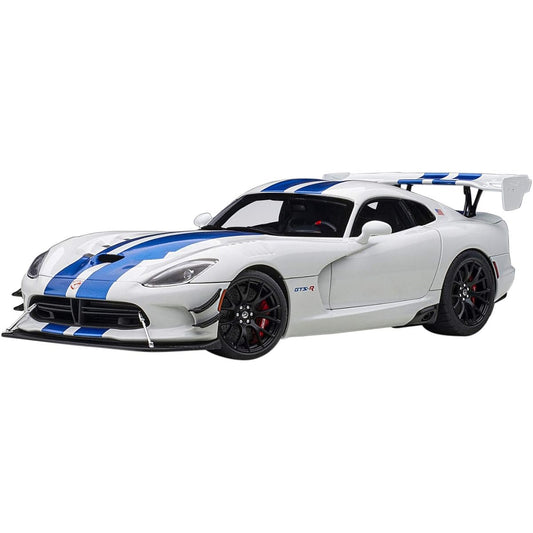 AUTOart 1/18 Dodge Viper GTS-R Commemorative Edition ACR Pearl White/Blue Stripe Finished Product 71731