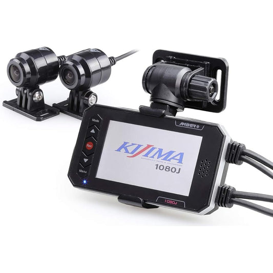 Kijima Motorcycle Bike Parts Drive Recorder 1080J Dual Camera Maximum Video Resolution: FHD1080p x 2 Waterproof/Dustproof IP67 Z9-30-005