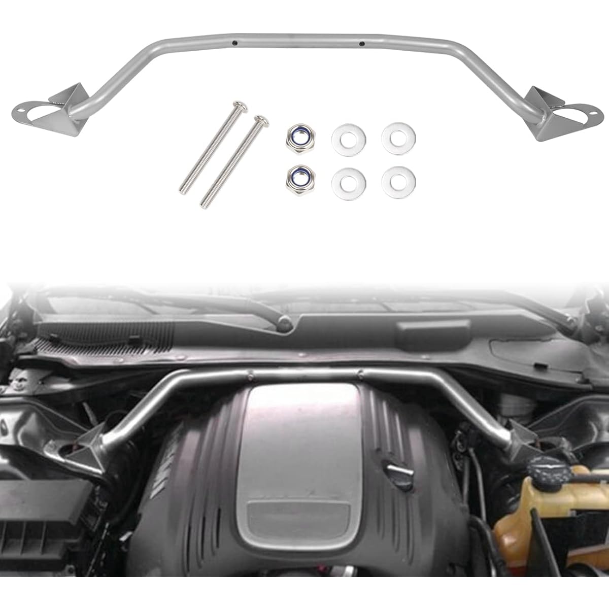 SULOKIY Front Strut Tower Blace 2005-2020 Dodge Charger Crisler 300 Challenger Magnum Shock Strut Bar Blace P5155950