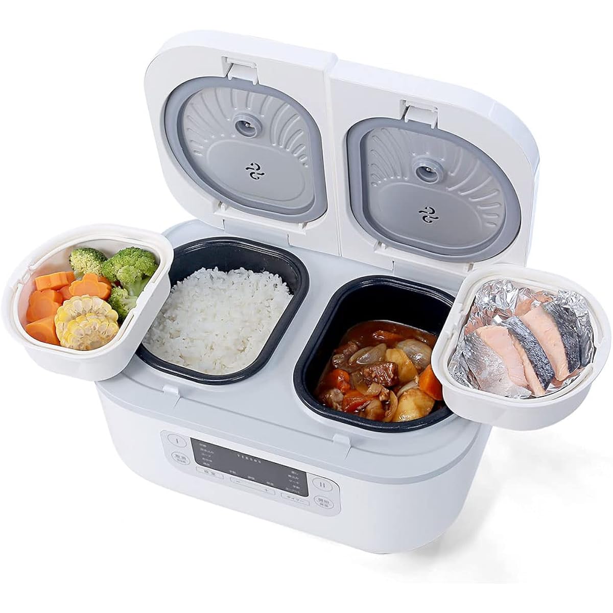 life_mart Rice Cooker Can Cook [3.5 Cups x 2 Home Double Inner Integrated Multifunctional Rice Cooker] Cooking Soup Porridge Rice Porridge Steaming Stew Cake Yogurt Manual Reheating Keep Warm Cooking Rice