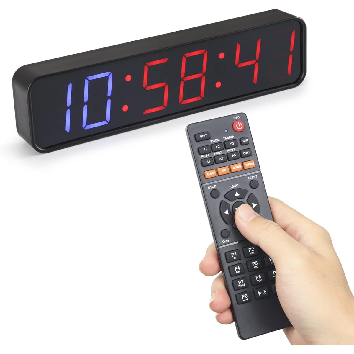 Koolertron Sports Timer with Remote Control Interval Timer Time Timer Stopwatch Training Timer Digital Timer Challenge Study Home Training Time Timer Digital Timer TABAT EMOM MMA