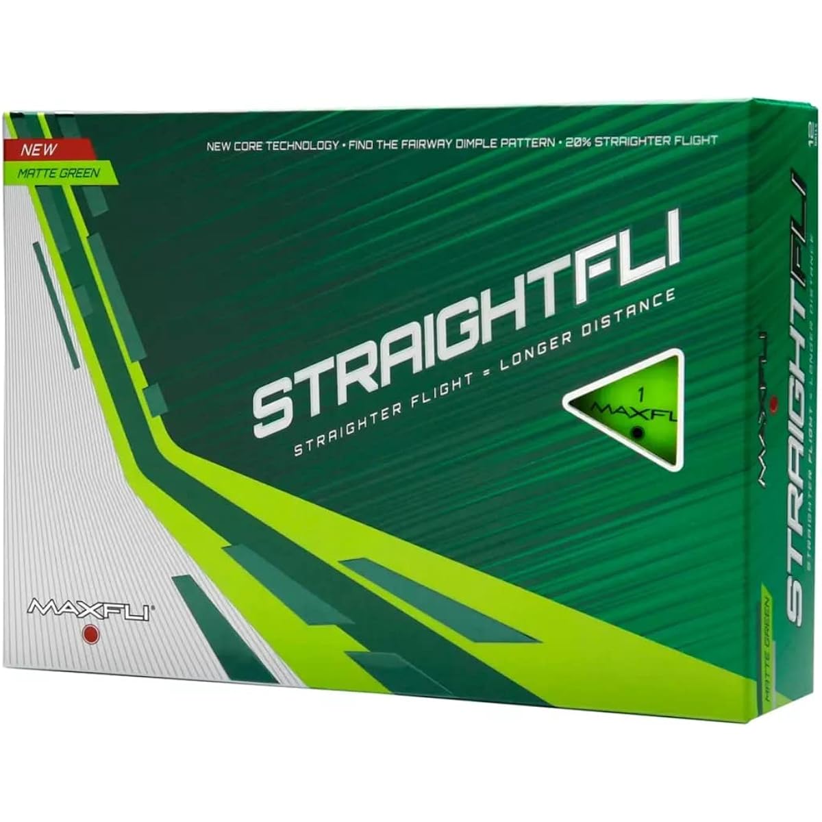 Maxfli Golf Ball Straightfli Golf Balls Straight Fly Matte Green 2022 Model