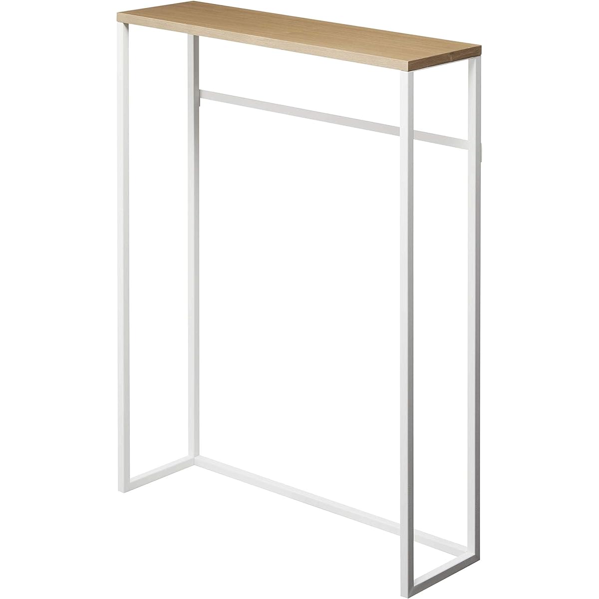 Yamazaki Jitsugyo 5164 Console Table White W60XD18.5XH80.5cm Tower Easy to Place Slim Decorative Shelf with Hook Side Table