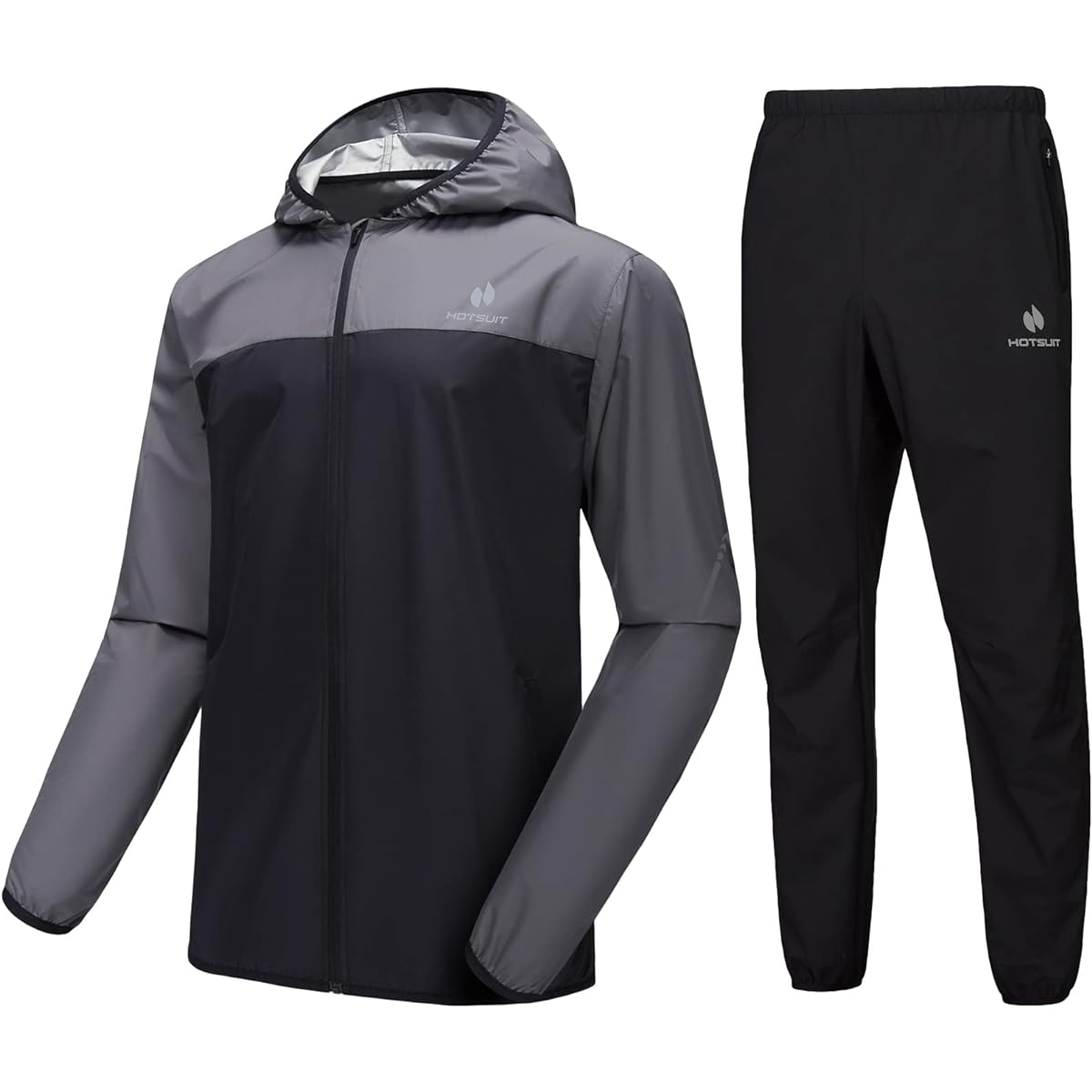 [HOTSUIT] Sauna Suit Men's Sweating Effect Group! Diet, Large Size, Windproof, Waterproof, Washable, Heavy Sweating, Stylish, Weight Loss Clothes, Training Wear, Running Wear, Gym