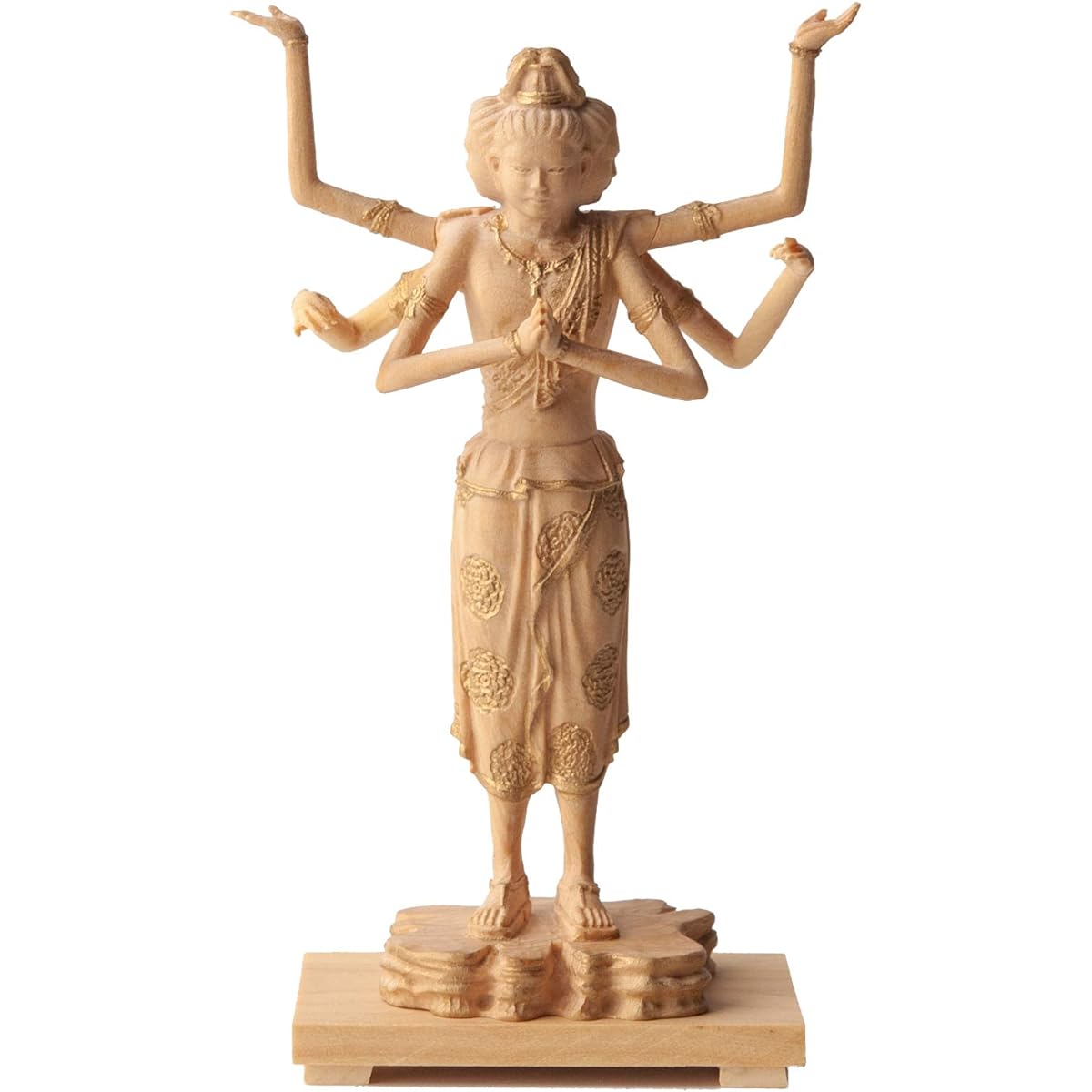 Tiny Buddha Ashura (Wooden: Boxwood)_Wood Carving Buddha Statue Buddha Statue World (GSB Ashura