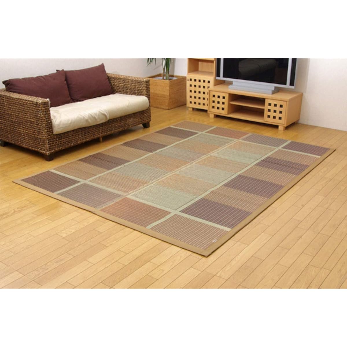 Ikehiko Igusa Rug Carpet FUBUKI Approx. 261 x 352 cm Edoma 6 Tatami Brown Made in Japan #4112106