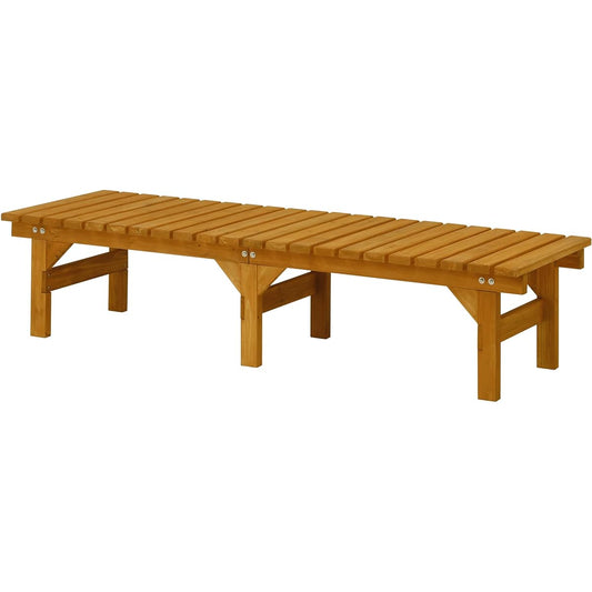 Takasho Wood Deck Woody DX Edge Stand Natural 1800 x 580 Suitable for Japanese Garden Natural Wood BMSH Bench BMSH-185NN