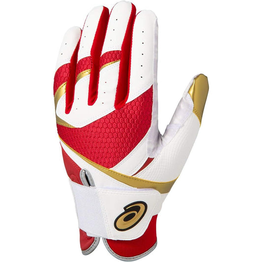 ASICS Baseball Batting Gloves for Both Hands 3121A465 Gold Stage