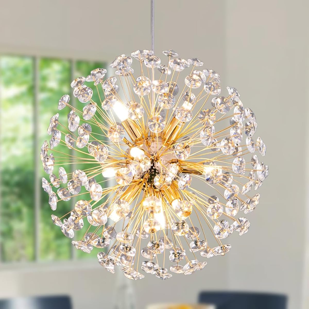 Chende Pendant Light Stylish Scandinavian 9 Lights Fireworks Chandelier Ceiling Light Ceiling Lighting Glass Bulb LED Bright Modern Dining Interior Single Living Hanging PDL-HH-02-JP