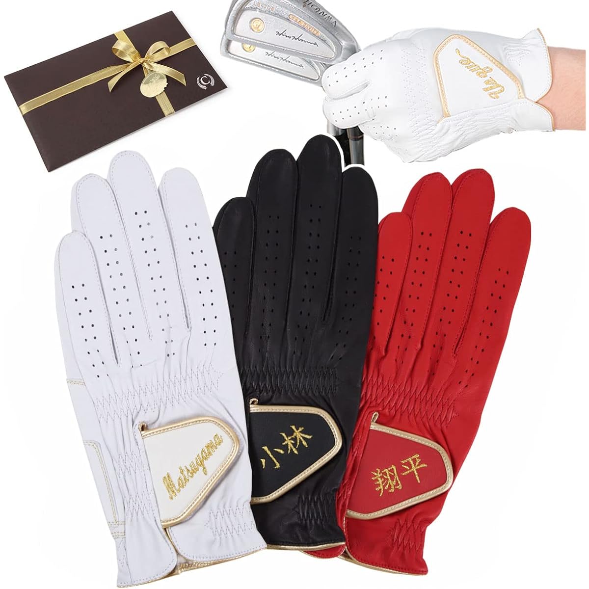 Golf Gloves [Crystal] Made to Order, Wrapped (Tailored Voucher), For Both Sunny and Rainy Weather, Suitable for Both Hands, Name Engraved, Golf Gloves, Custom Gloves for Golf, Father's Day, Farewell Party, Boss, Retirement Celebration, Hole-in-One Award,