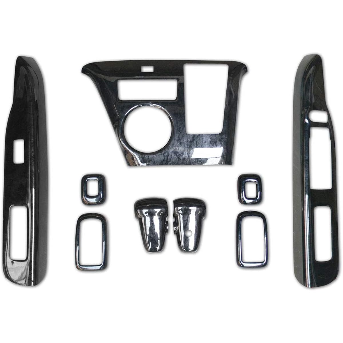 [Atley Wagon S321] 3D Interior Panel, 9 Pieces, Black Wood Grain