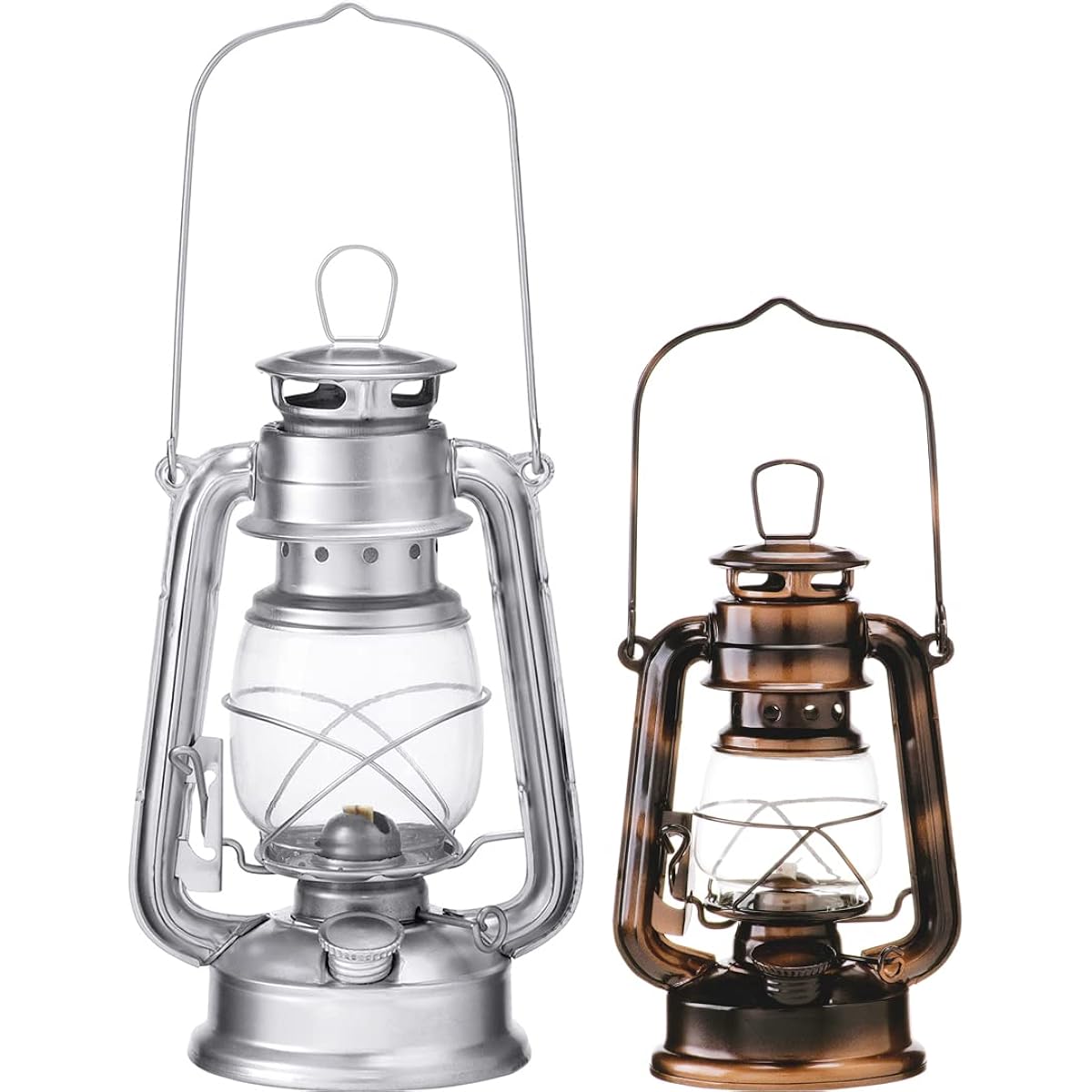 Kameyama Candle Oil Lantern Silver & Oil Lantern Mini Copper (SJ5740020SI & SJ5740010CP)