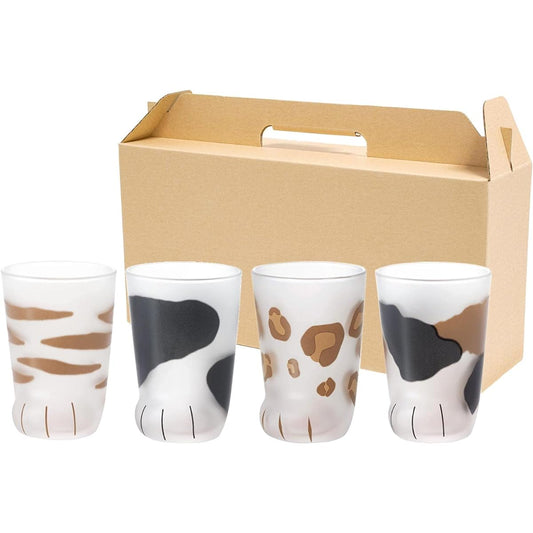 Tumbler coconeco glass coconeco parent cat [300ml / 4 pattern assorted set] in special craft box, made in Japan