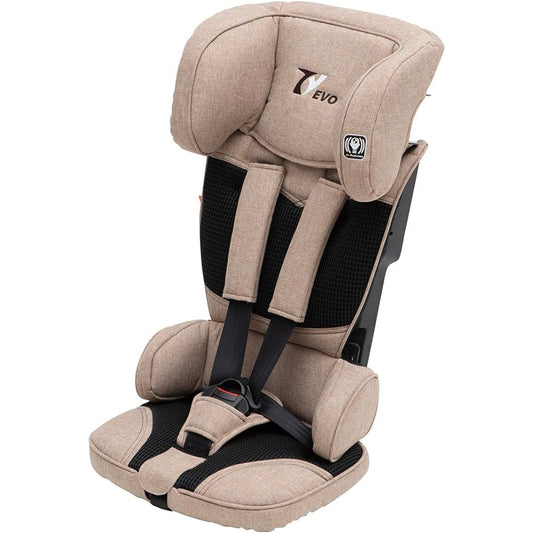 Japan Child Care Seat Belt Fixed Travel Vest Evo Sand Beige with Storage Bag 1 Year Old ~ 1 Piece (x 1)