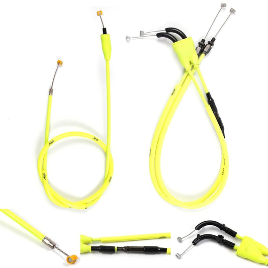 Arashi Throttle Cable and Clutch Cable Compatible with Yamaha YZFR6 YZF-R6 YZF R6 2006-2012 Motorcycle Replacement Accessories Yellow