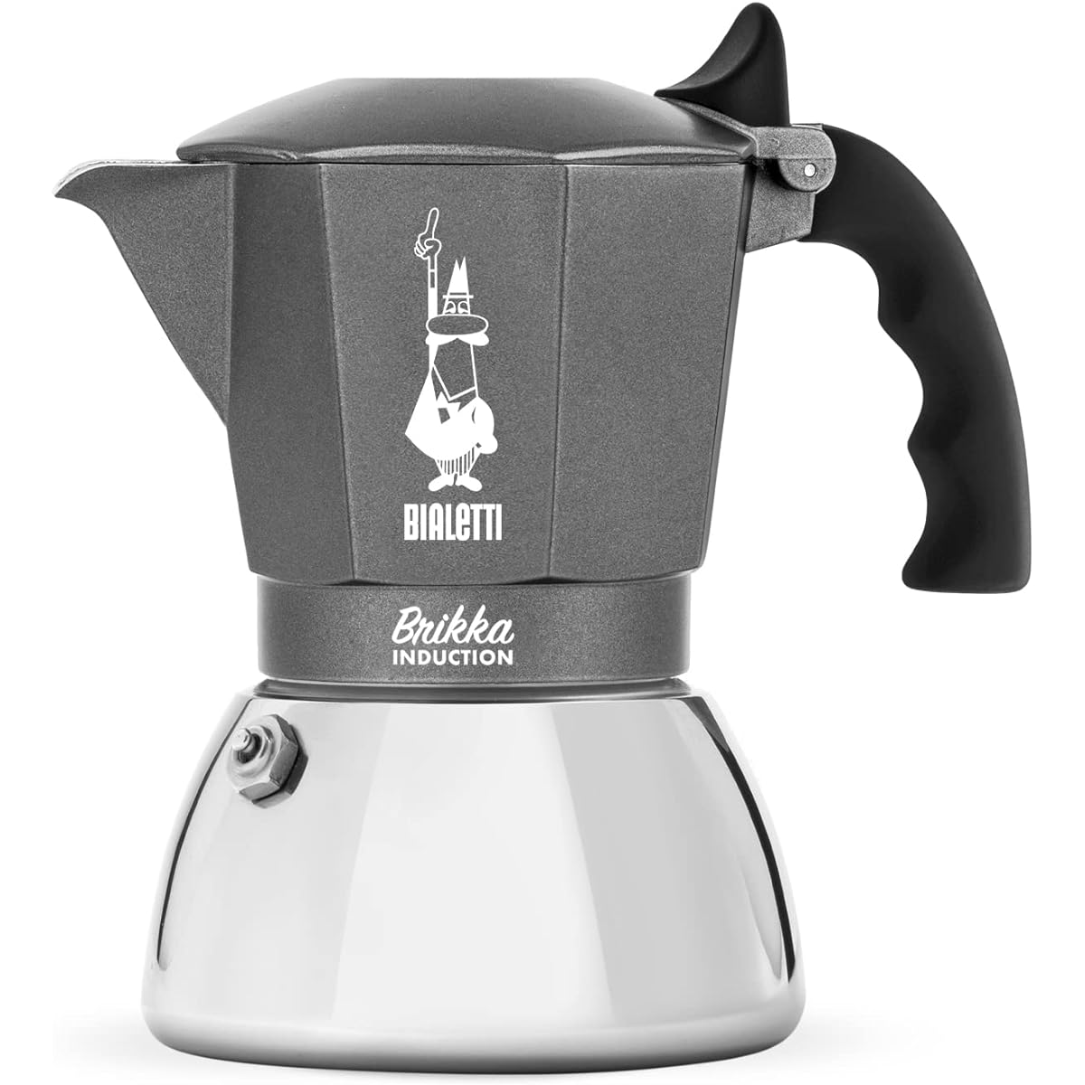 BIALETTI Bialetti Brikka Induction for 4 Cups IH Compatible & Direct Fire Type (Coffee Maker Espresso Maker Macchinetta)