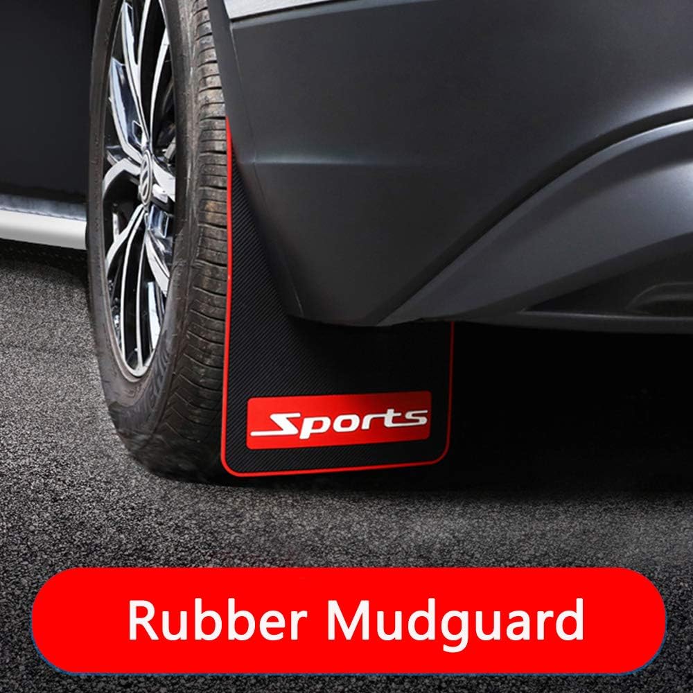 LLJSTAT Soft material Automotive car fender car mud universal fit black plush guard rubber Mud guard no collision universal 43.5cm 23cm 0.5cm (sports)