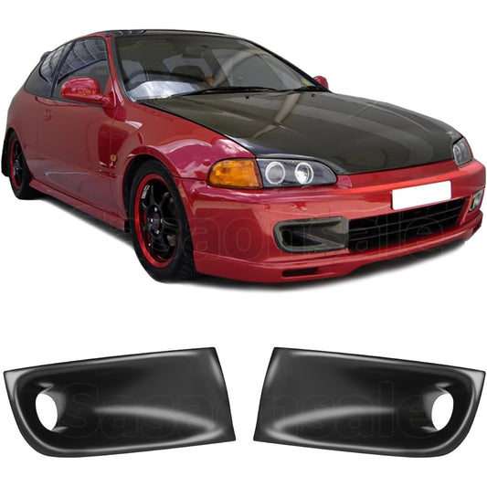 GT -SPEED -JS Style PU Front Bumper Caliper Effects (A Pair) -1992-1995 type Honda Civic Coupe Hatchback 2 Doors/3 Doors