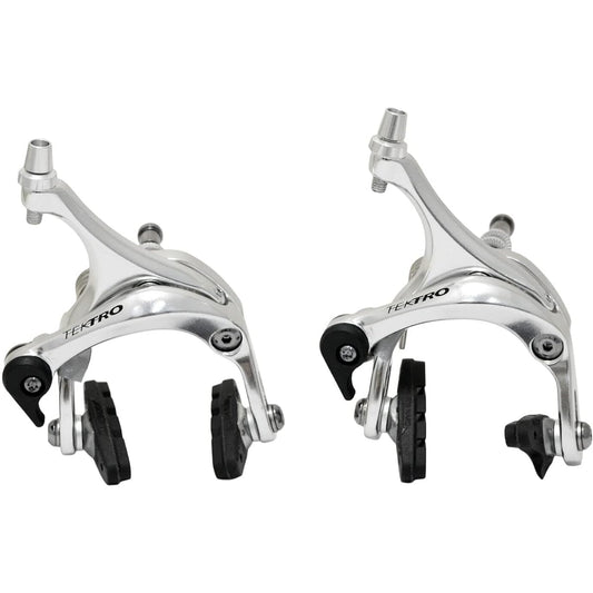TEKTRO R326 Road Bike Dual Pivot Caliper Brake Set (Front + Rear), Silver, MH2651