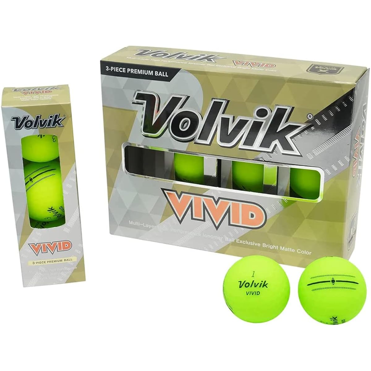 2022 Volvik Golf Ball VIVID 22 Green
