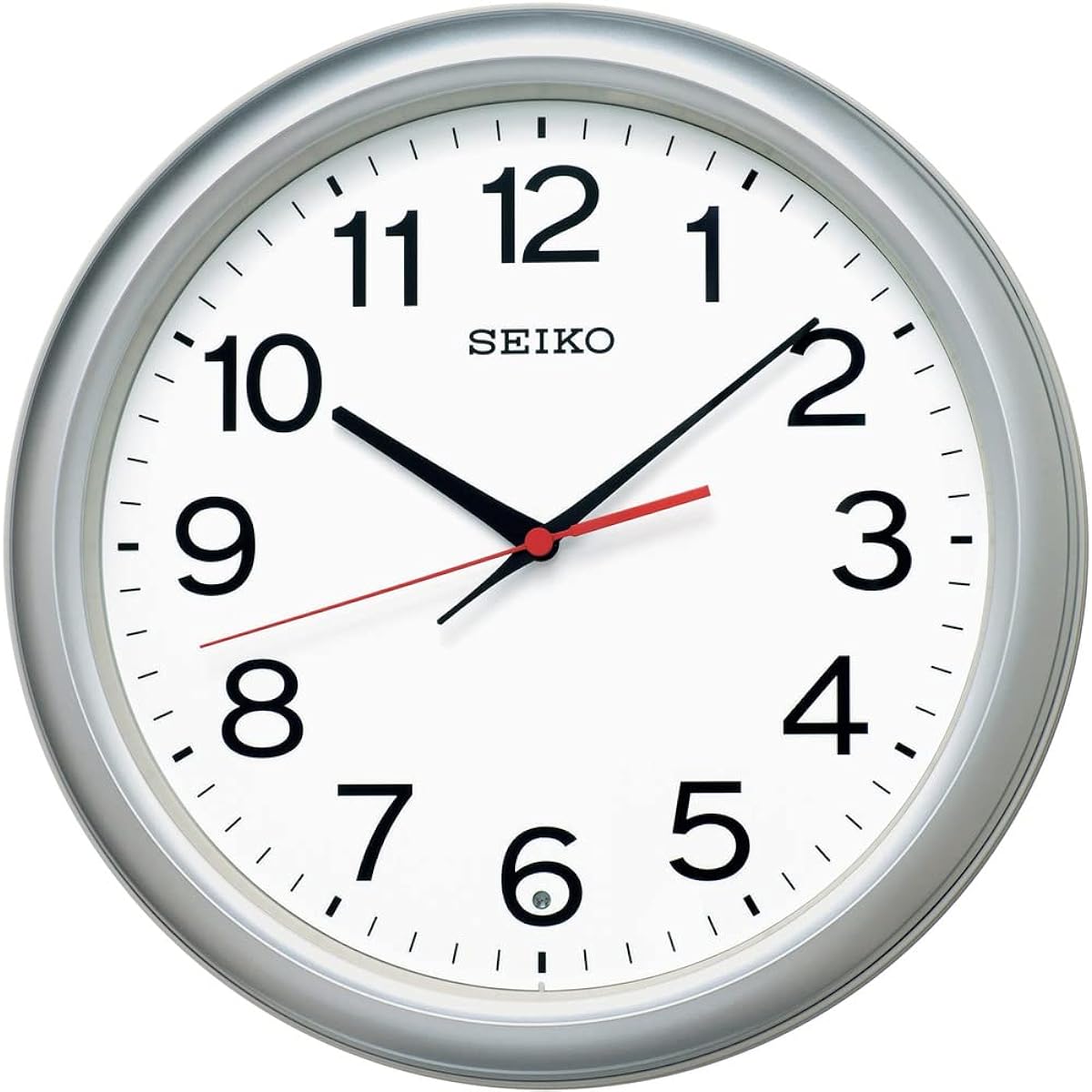 Seiko Clock Wall Clock Office Type Radio Wave Analog Silver Metallic Diameter 30.7 x 4.7cm KX250S