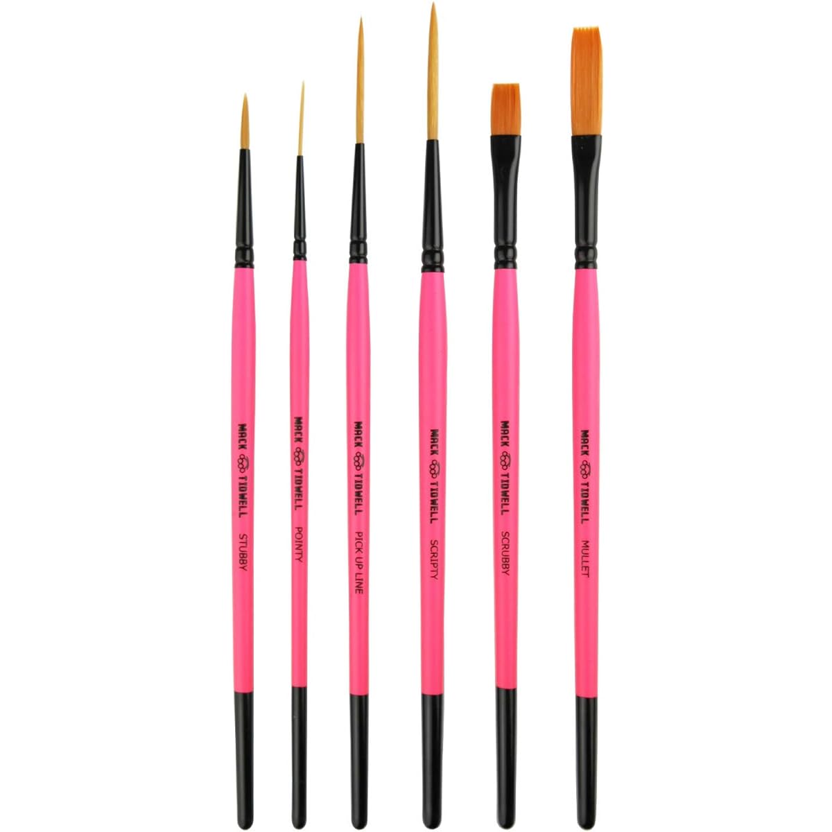 Pro Honpo Lettering Brush P35640 Mack Tidwell brushes Broken pinkies 6 piece set