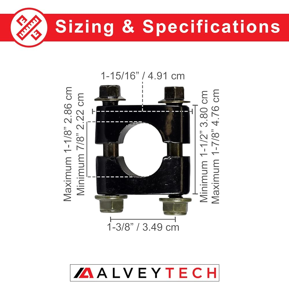 AlveyTech Handle Bar Riser MONSTER MOTO MM-B80 MOTOVOX MBX10 MBX11 Mini Bike